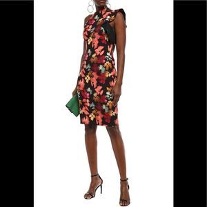 BLACK HALO Pabla ruffled floral-print dress